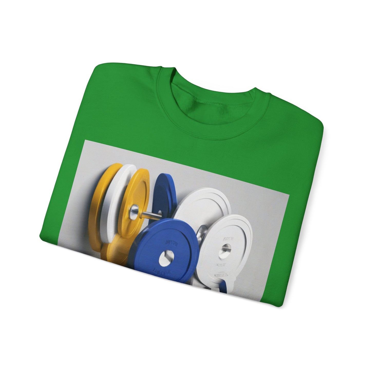 boostlete-field-day-icon-barbell-offset-geometric-0150 — Unisex Heavy Blend Crewneck Sweatshirt (Gildan)