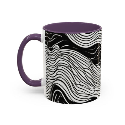 boostlete-field-day-pattern-topographic-line-art-0239 — Accent Mug 11oz/15oz