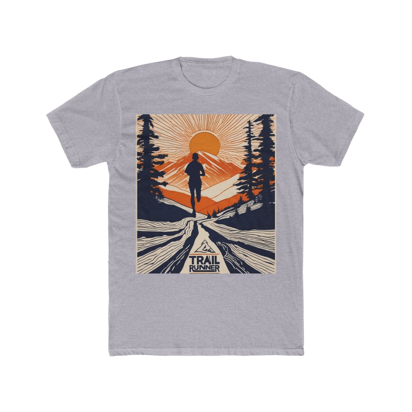 boostlete-iron-intent-scene-trail-glitch-badge-0100 — Unisex Cotton Crew Tee (NL 3600)