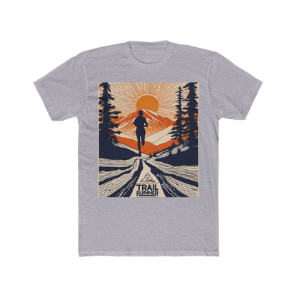 boostlete-iron-intent-scene-trail-glitch-badge-0100 — Unisex Cotton Crew Tee (NL 3600)