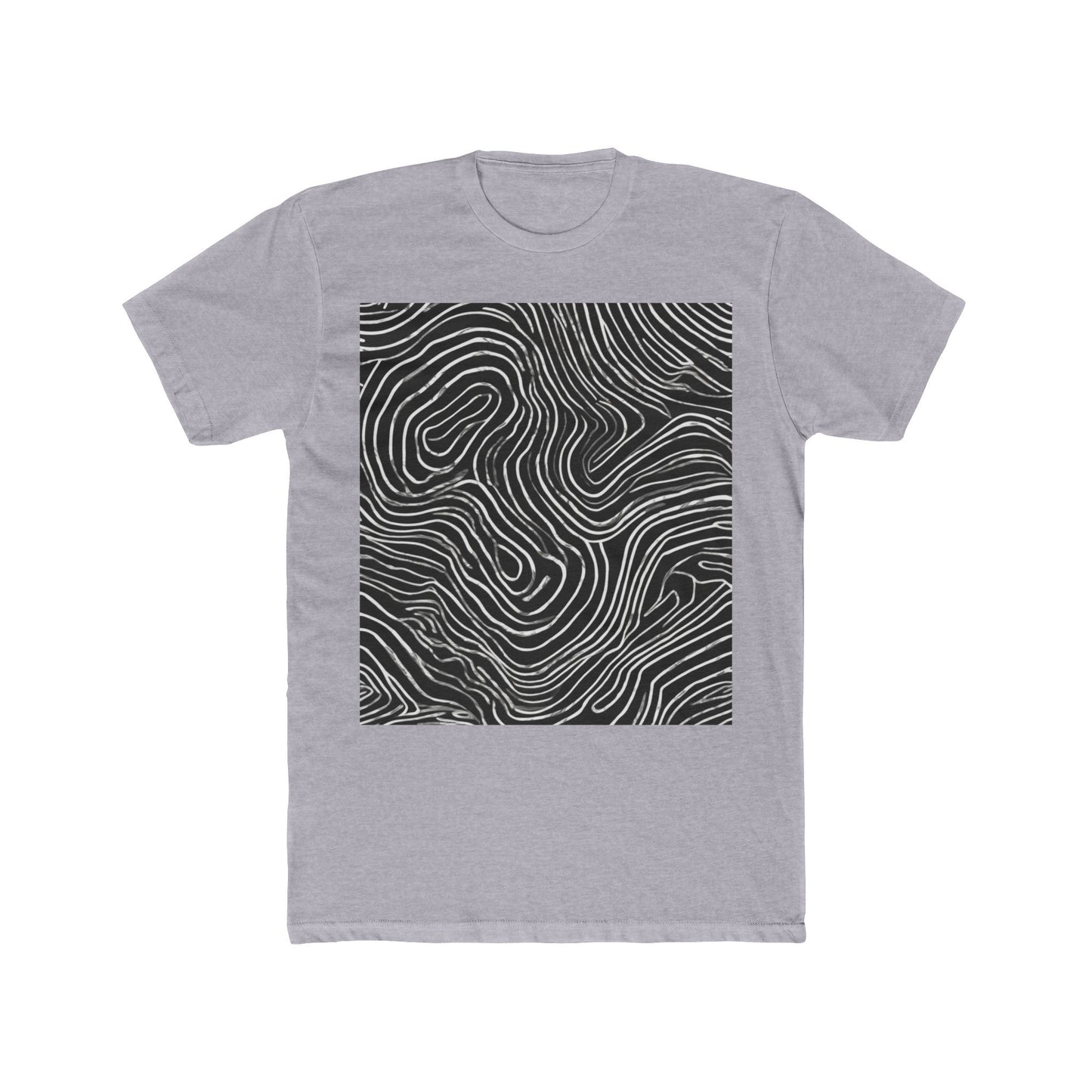 boostlete-field-day-pattern-topographic-badge-0307 — Unisex Cotton Crew Tee (NL 3600)