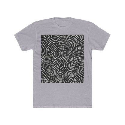 boostlete-field-day-pattern-topographic-badge-0307 — Unisex Cotton Crew Tee (NL 3600)