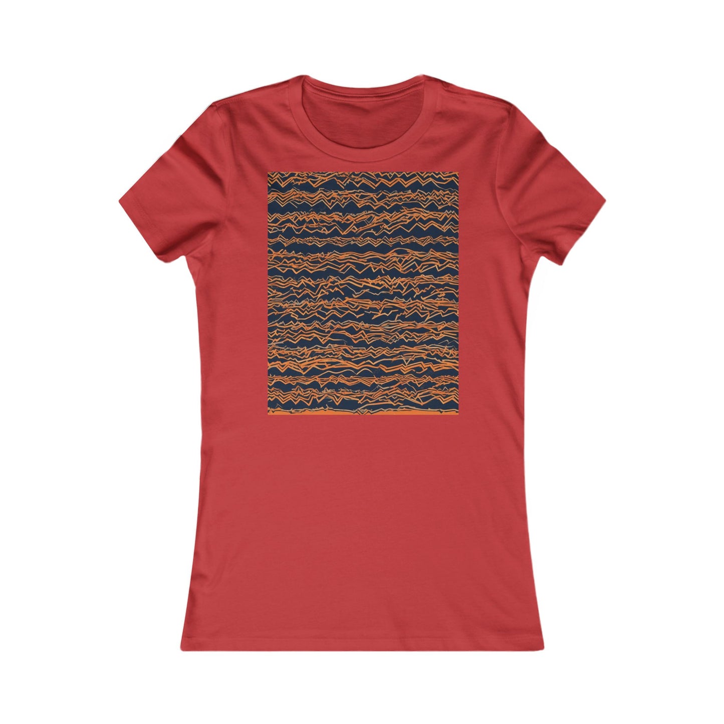 boostlete-field-day-pattern-ekg-bold-0135 — Women's Favorite Tee (B+C 6004)