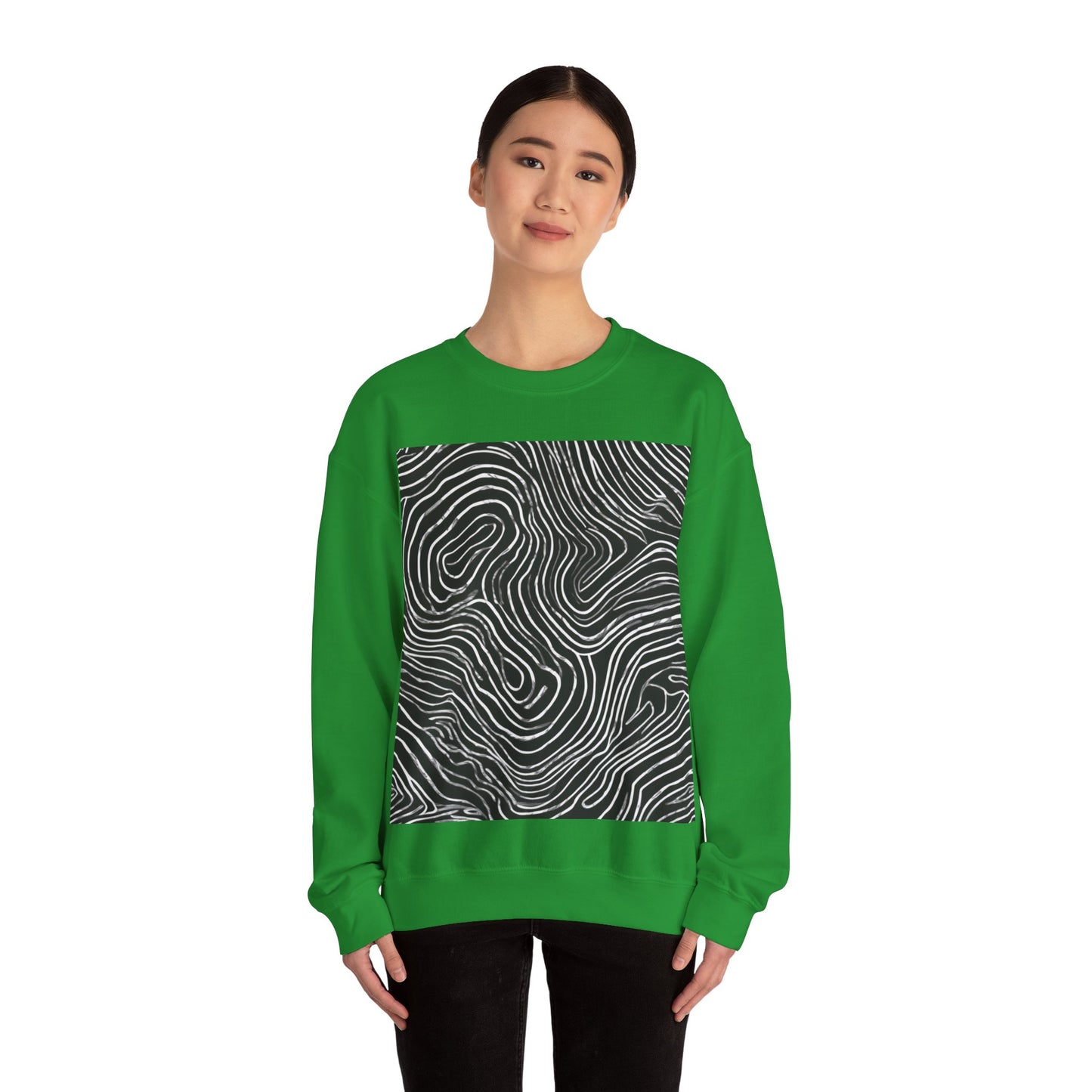 boostlete-field-day-pattern-topographic-badge-0307 — Unisex Heavy Blend Crewneck Sweatshirt (Gildan)