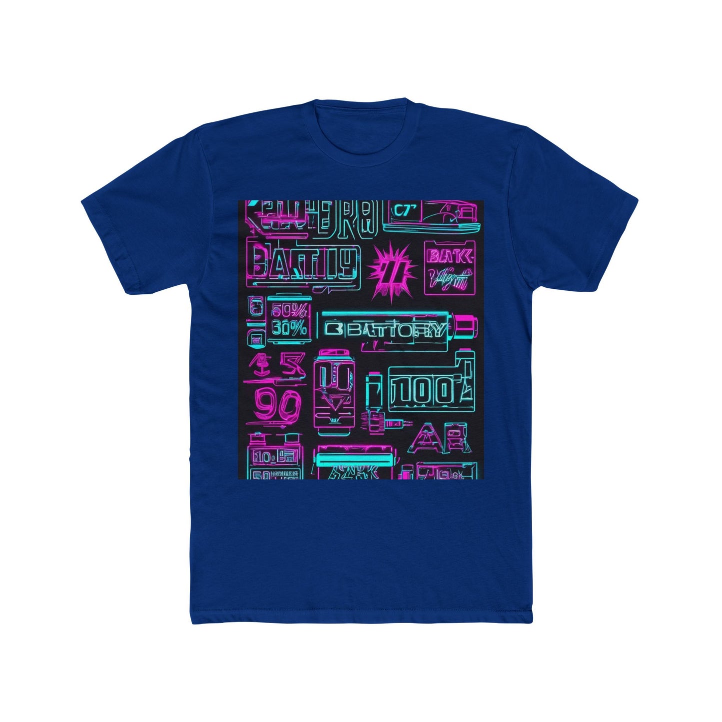 boostlete-rise-grind-type-battery-100-effort-split-blueprint-0205 — Unisex Cotton Crew Tee (NL 3600)