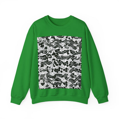 boostlete-rise-grind-pattern-dotted-line-art-0483 — Unisex Heavy Blend Crewneck (G18000)