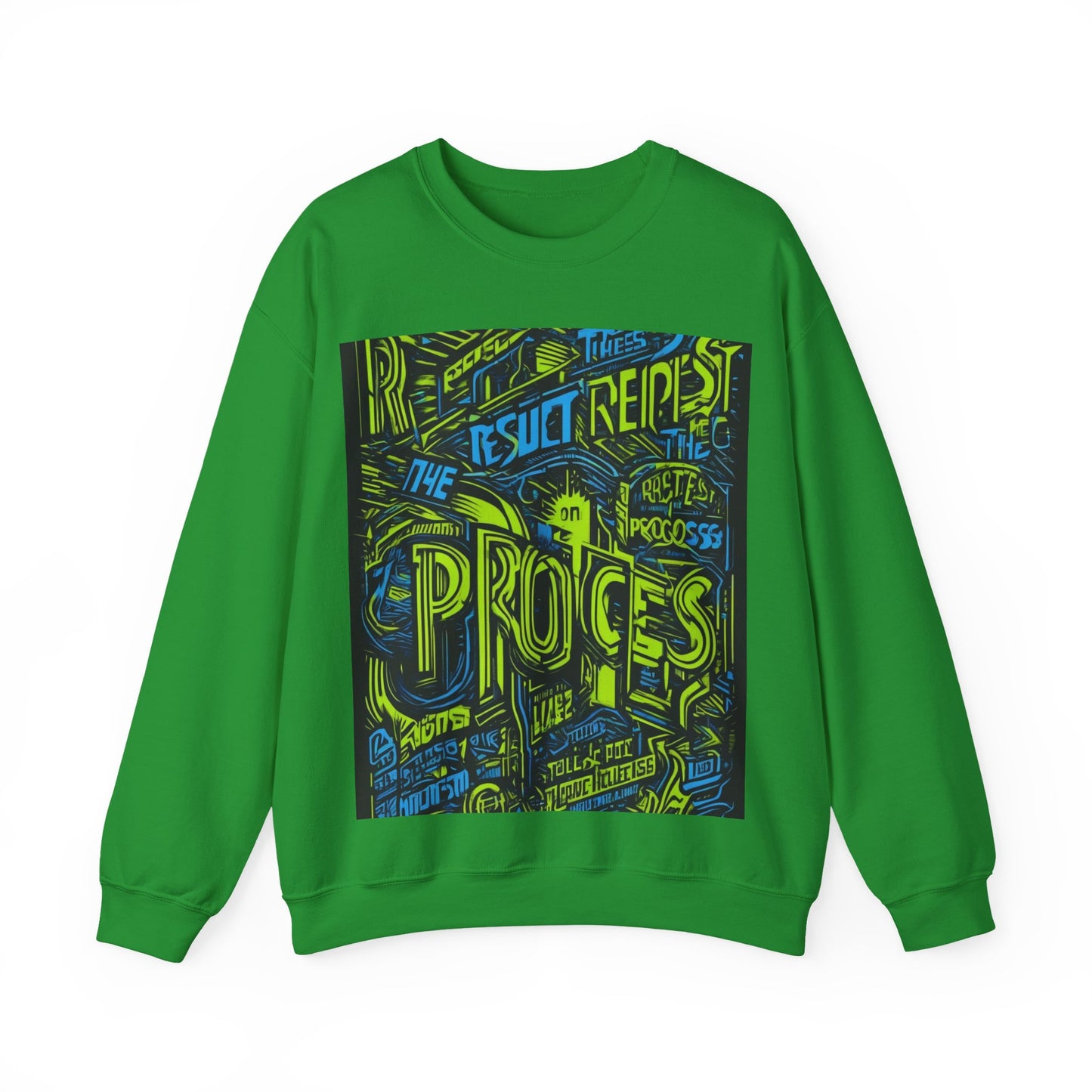 boostlete-rise-grind-type-respect-the-process-big-monoline-0265 — Unisex Heavy Blend Crewneck Sweatshirt (Gildan)