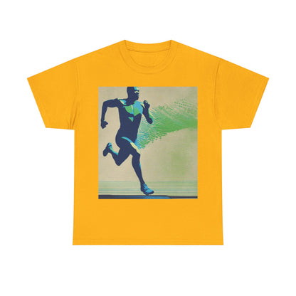 boostlete-am-crew-scene-sprinter-halftone-engraved-0092 — Unisex Heavy Cotton Tee (Gildan 5000)