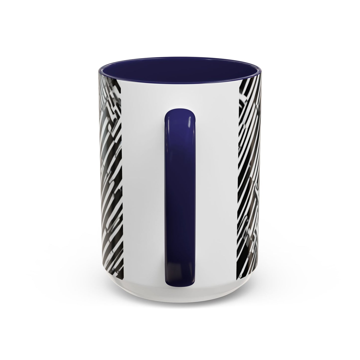 boostlete-mile-by-mile-pattern-barcode-monoline-0059 — Accent Mug 11oz/15oz