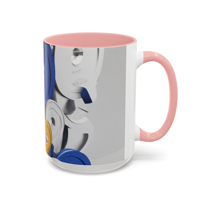 boostlete-field-day-icon-barbell-offset-geometric-0150 — Accent Mug 11oz/15oz