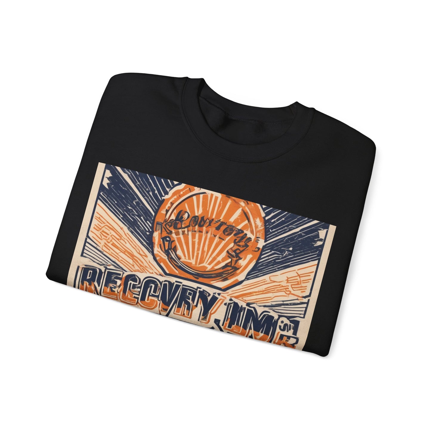 boostlete-boost-mode-type-recovery-progress-outline-over-solid-badge-0161 — Unisex Heavy Blend Crewneck Sweatshirt (Gildan)