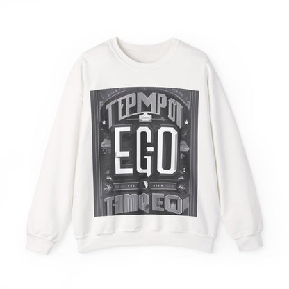 boostlete-mile-by-mile-type-tempo-over-ego-banner-modern-0093 — Unisex Heavy Blend Crewneck Sweatshirt (Gildan)