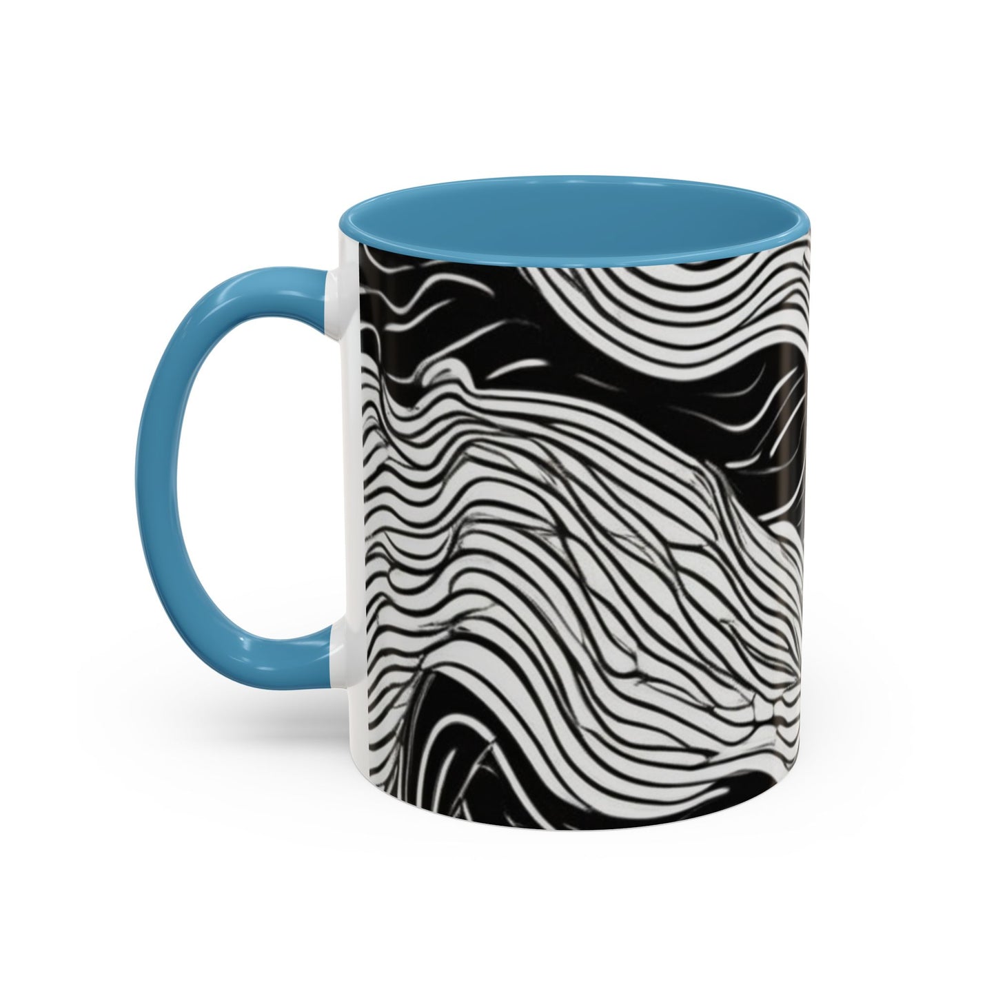 boostlete-field-day-pattern-topographic-line-art-0239 — Accent Mug 11oz/15oz