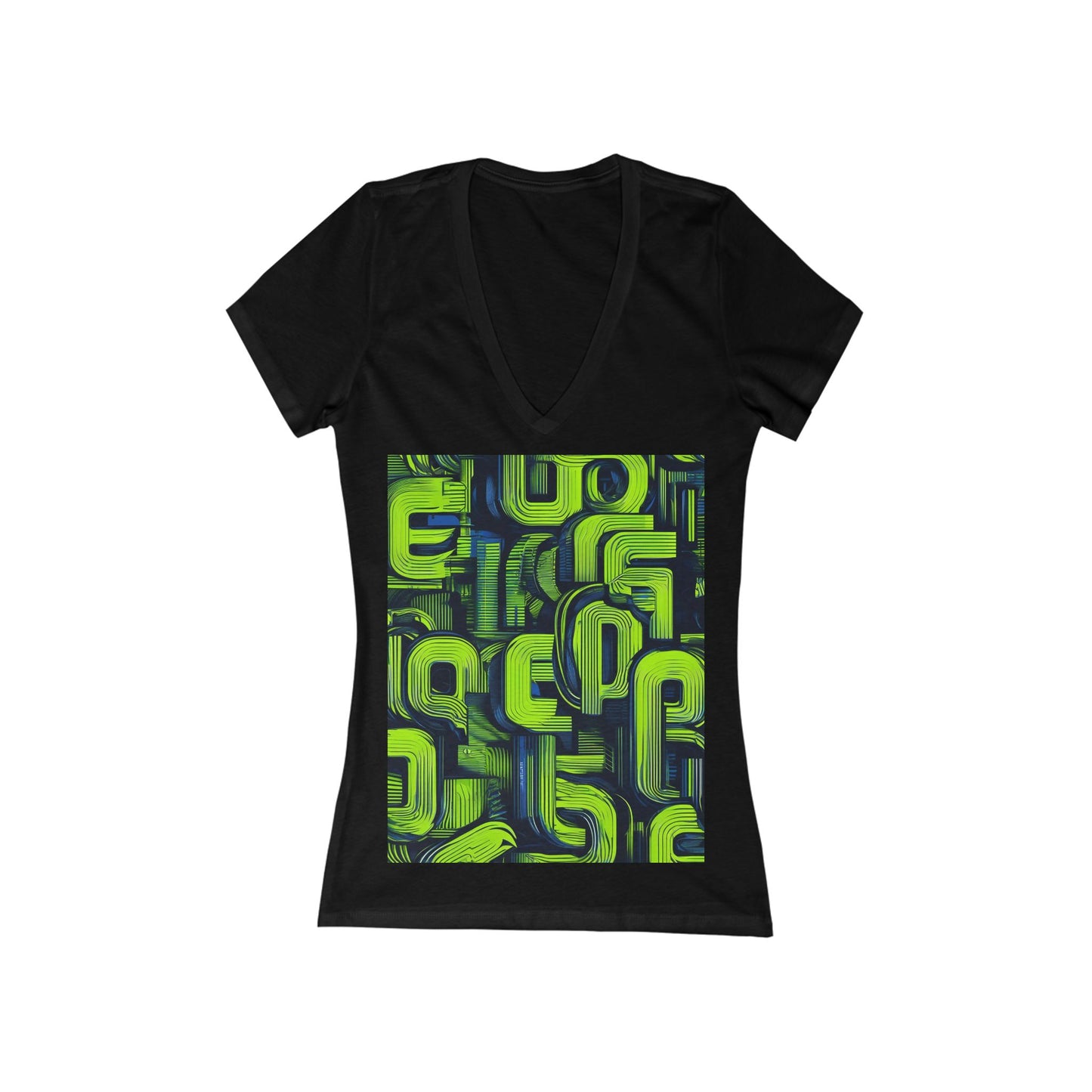 boostlete-boost-mode-type-progress-beats-perfect-vertical-engraved-0253 — Women's Deep V-Neck Tee (B+C 6035)