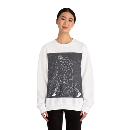 boostlete-pr-season-scene-runner-outline-geometric-1072 — Unisex Heavy Blend Crewneck (G18000)
