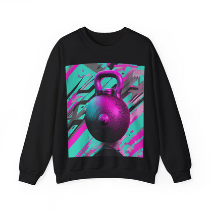 boostlete-mile-by-mile-scene-kettlebell-3d-monoline-1364 — Unisex Heavy Blend Crewneck (G18000)