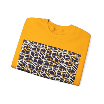 boostlete-am-crew-pattern-hex-industrial-0131 — Unisex Heavy Blend Crewneck Sweatshirt (Gildan)