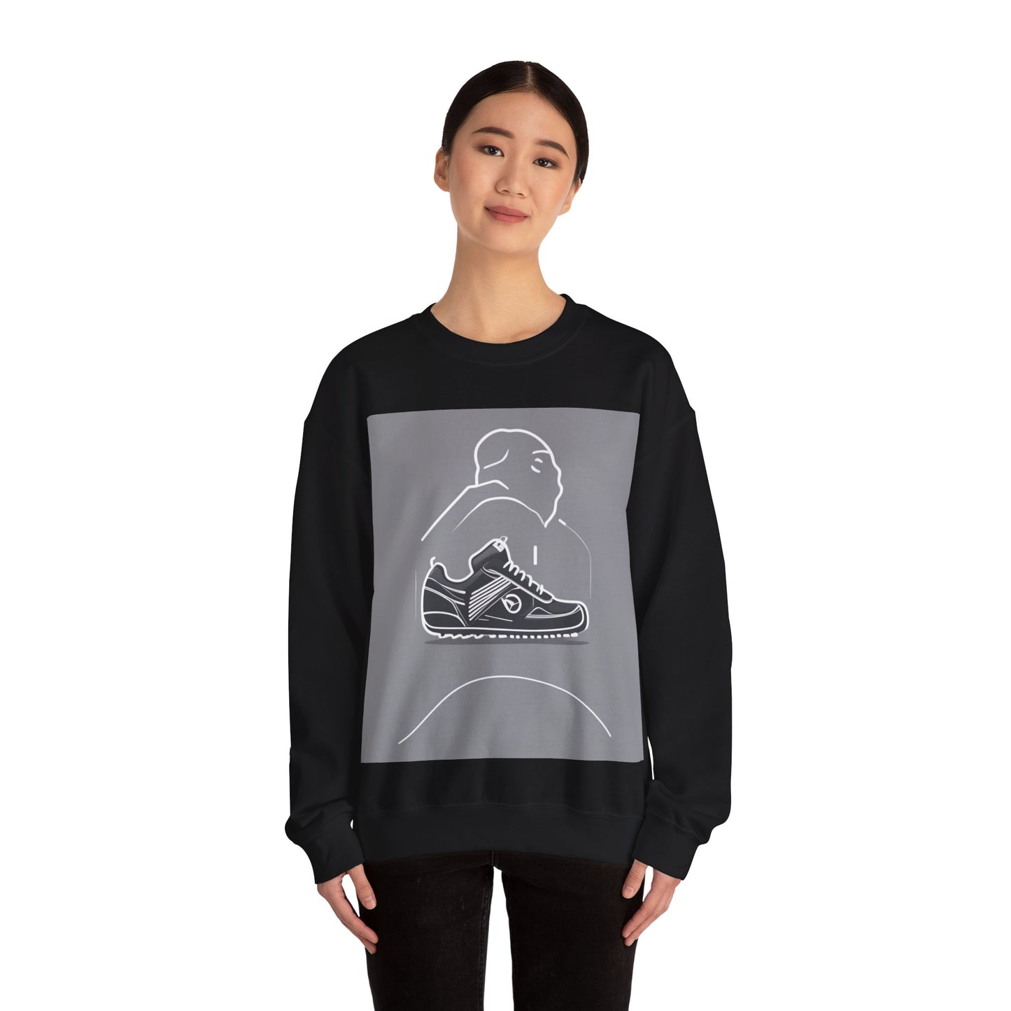 boostlete-boost-mode-icon-sneaker-offset-vector-0166 — Unisex Heavy Blend Crewneck Sweatshirt (Gildan)