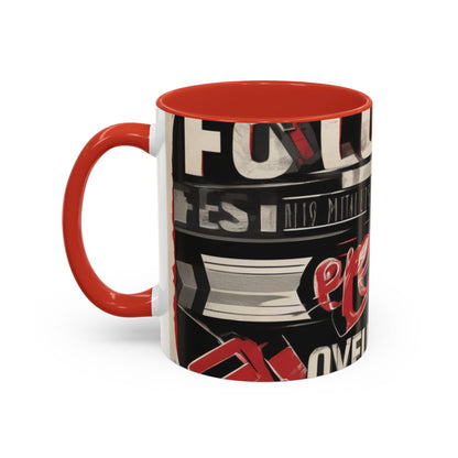 boostlete-mile-by-mile-type-focus-over-feelings-split-retro-0841 — Accent Mug 11/15oz