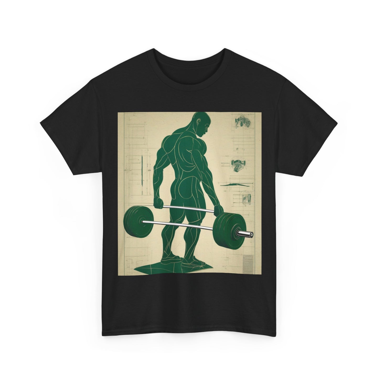 boostlete-recovery-progress-scene-deadlift-3d-blueprint-0236 — Unisex Heavy Cotton Tee (Gildan 5000)