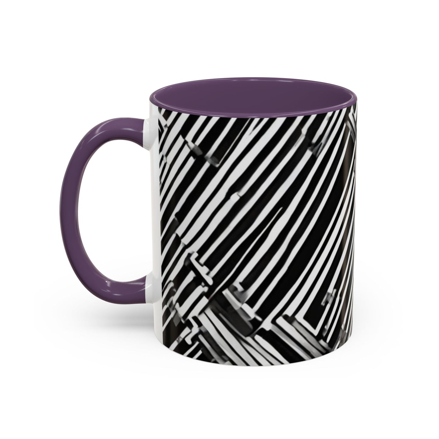 boostlete-mile-by-mile-pattern-barcode-monoline-0059 — Accent Mug 11oz/15oz
