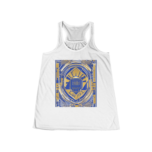 boostlete-mile-by-mile-icon-battery-motion-monoline-0002 — Women's Flowy Racerback Tank (B+C 8800)