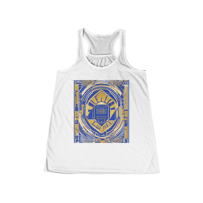 boostlete-mile-by-mile-icon-battery-motion-monoline-0002 — Women's Flowy Racerback Tank (B+C 8800)