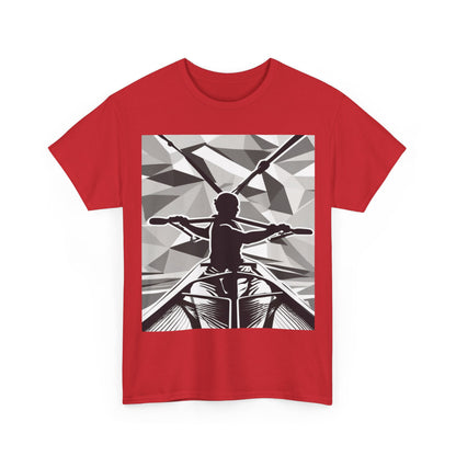 boostlete-am-crew-scene-rower-outline-geometric-0060 — Unisex Heavy Cotton Tee (Gildan 5000)