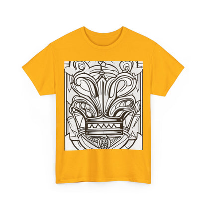 boostlete-boost-mode-icon-crown-offset-line-art-0190 — Unisex Heavy Cotton Tee (Gildan 5000)