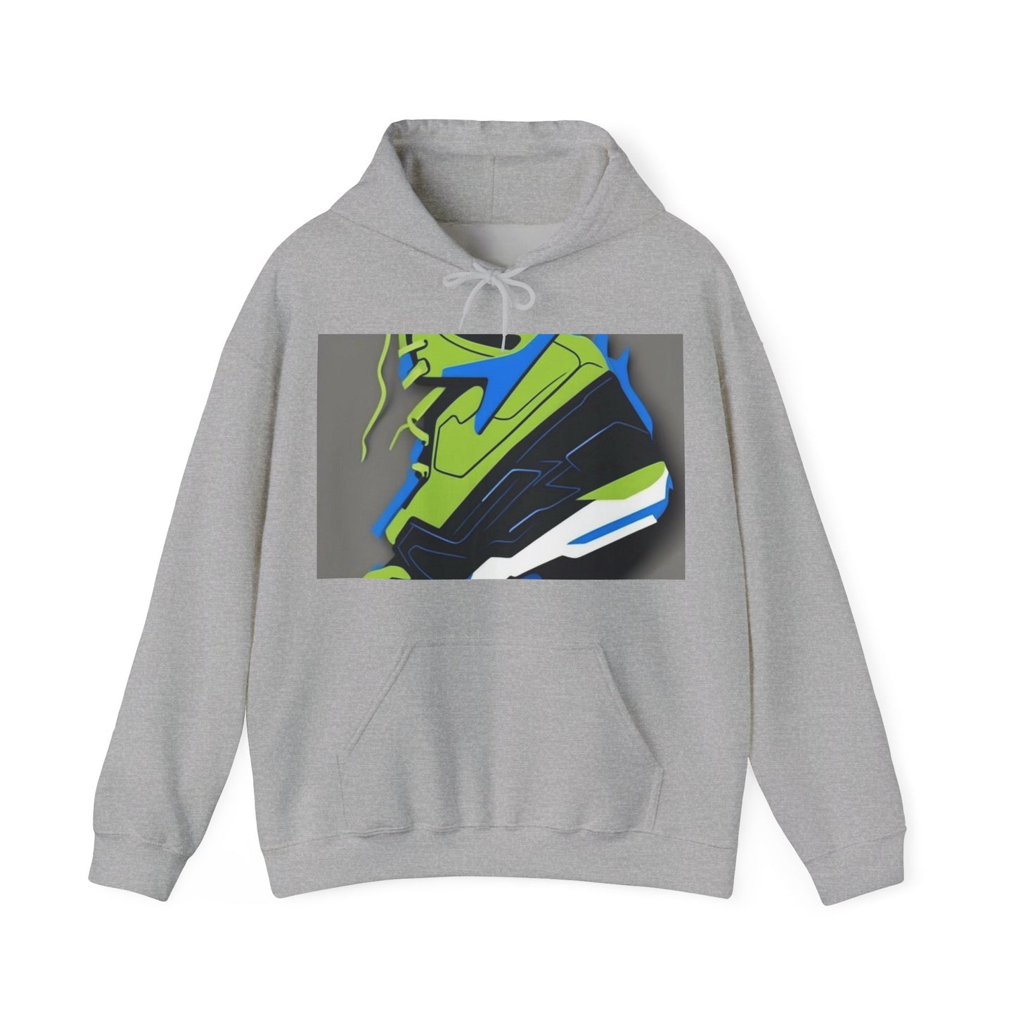 boostlete-quiet-power-icon-sneaker-duotone-paper-0066 — Unisex Heavy Blend Hooded Sweatshirt (Gildan)