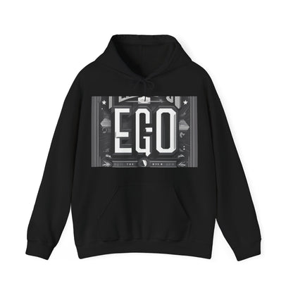 boostlete-mile-by-mile-type-tempo-over-ego-banner-modern-0093 — Unisex Heavy Blend Hooded Sweatshirt (Gildan)