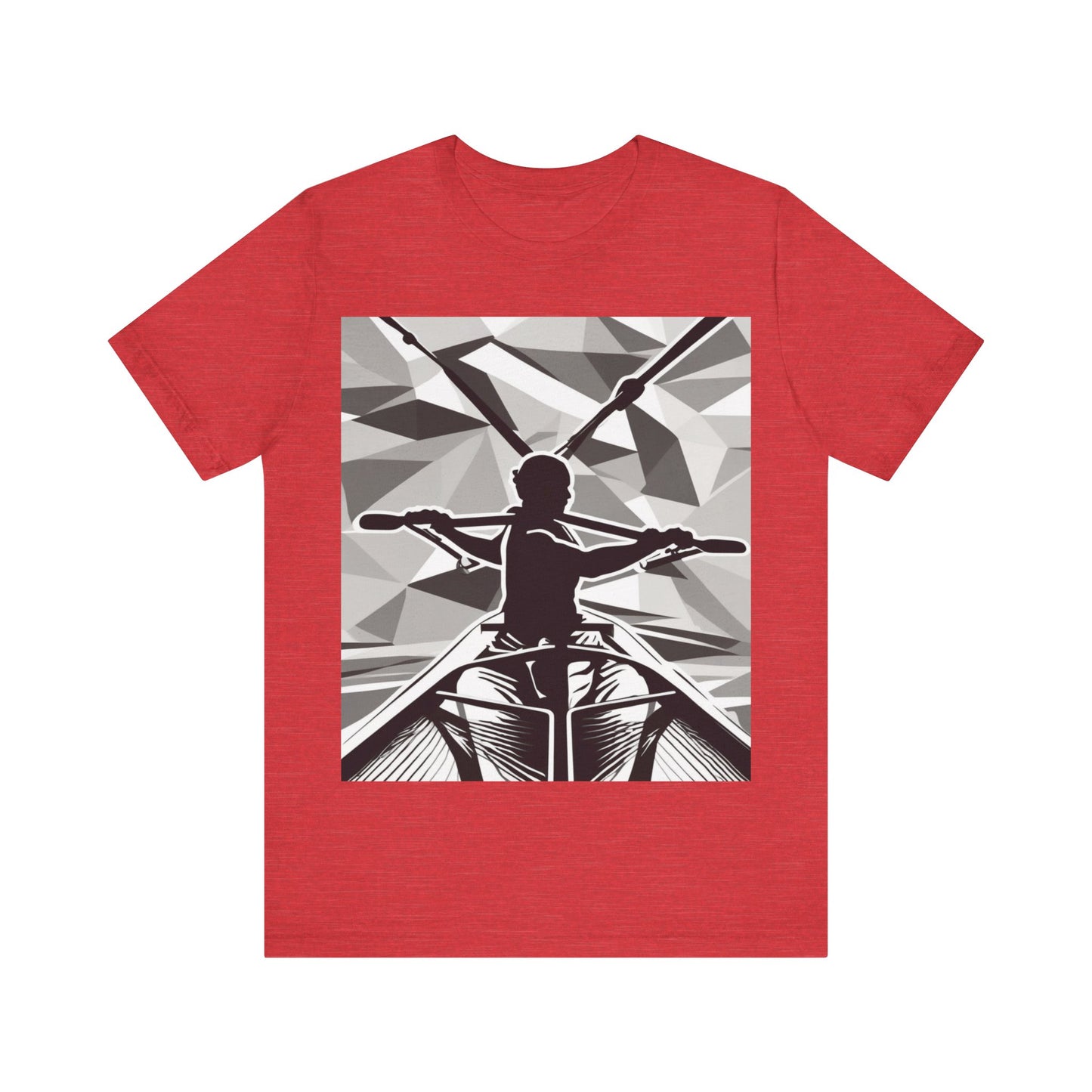 boostlete-am-crew-scene-rower-outline-geometric-0060 — Unisex Jersey Short Sleeve (B+C 3001)