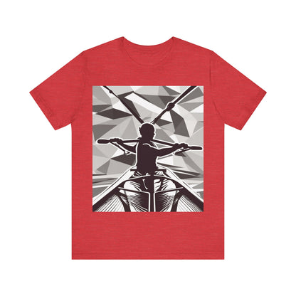 boostlete-am-crew-scene-rower-outline-geometric-0060 — Unisex Jersey Short Sleeve (B+C 3001)