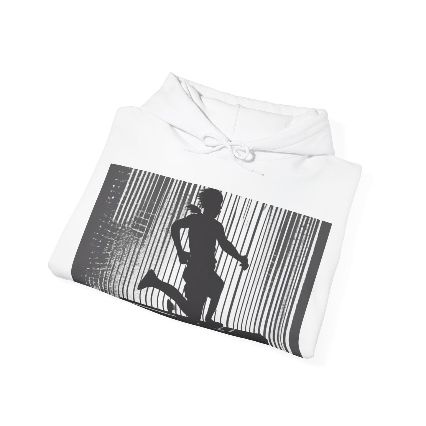boostlete-am-crew-scene-hurdler-halftone-badge-0956 — Unisex Heavy Blend Hoodie (G18500)