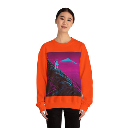 boostlete-boost-mode-scene-trail-neon-blueprint-0832 — Unisex Heavy Blend Crewneck (G18000)