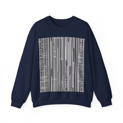 boostlete-boost-mode-pattern-barcode-blueprint-0463 — Unisex Heavy Blend Crewneck (G18000)