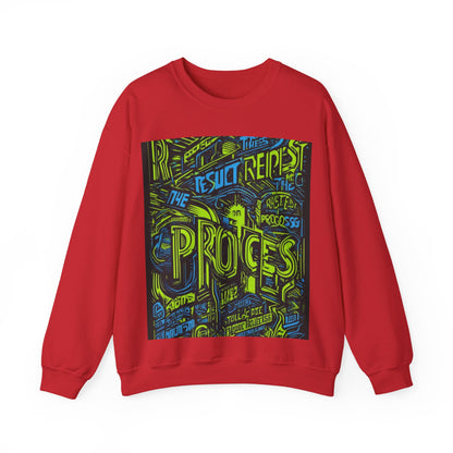 boostlete-rise-grind-type-respect-the-process-big-monoline-0265 — Unisex Heavy Blend Crewneck Sweatshirt (Gildan)