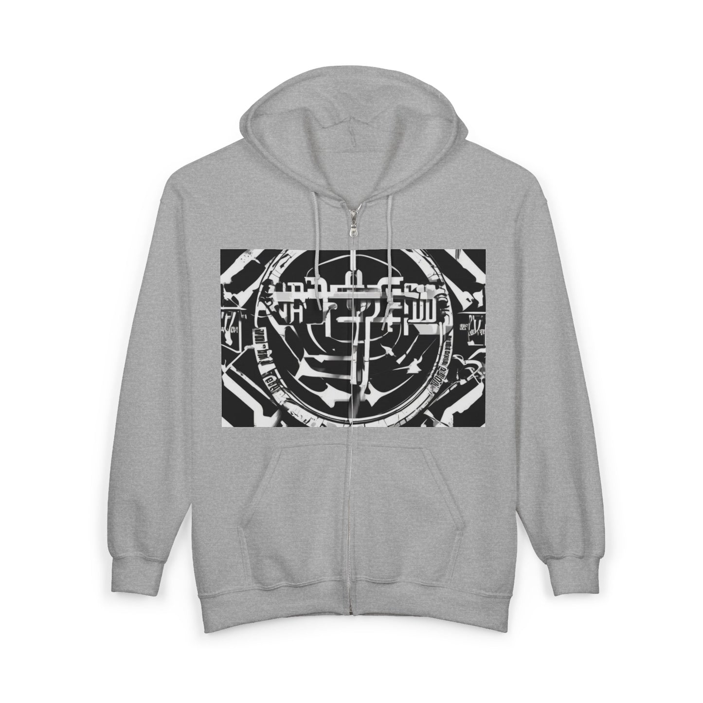 boostlete-am-crew-type-consistency-is-the-flex-centered-industrial-0137 — Unisex Heavy Blend Full-Zip Hooded Sweatshirt