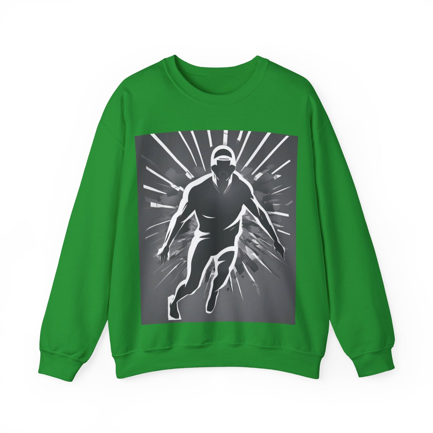 boostlete-iron-intent-scene-sprinter-soft-athletic-0108 — Unisex Heavy Blend Crewneck Sweatshirt (Gildan)