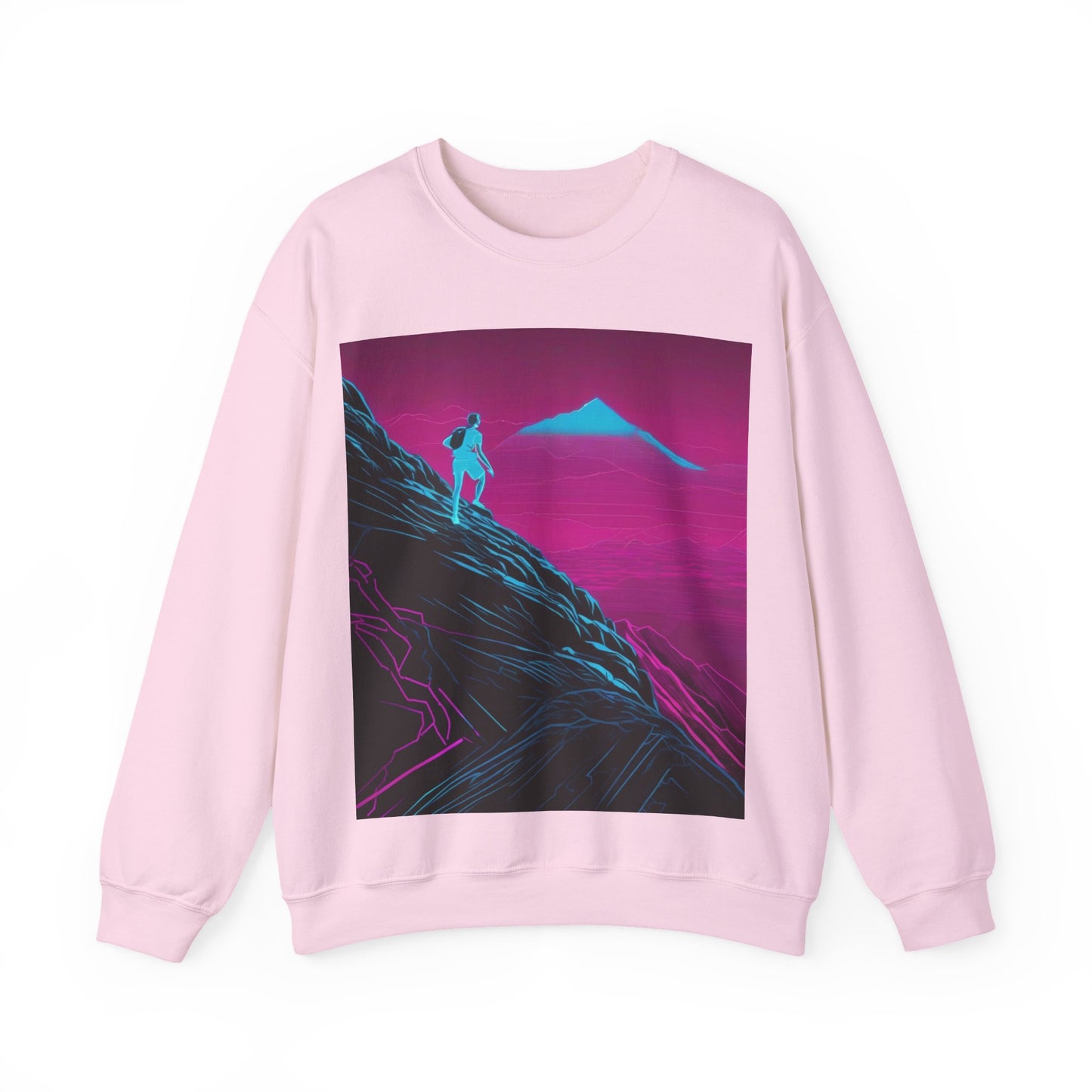 boostlete-boost-mode-scene-trail-neon-blueprint-0832 — Unisex Heavy Blend Crewneck (G18000)