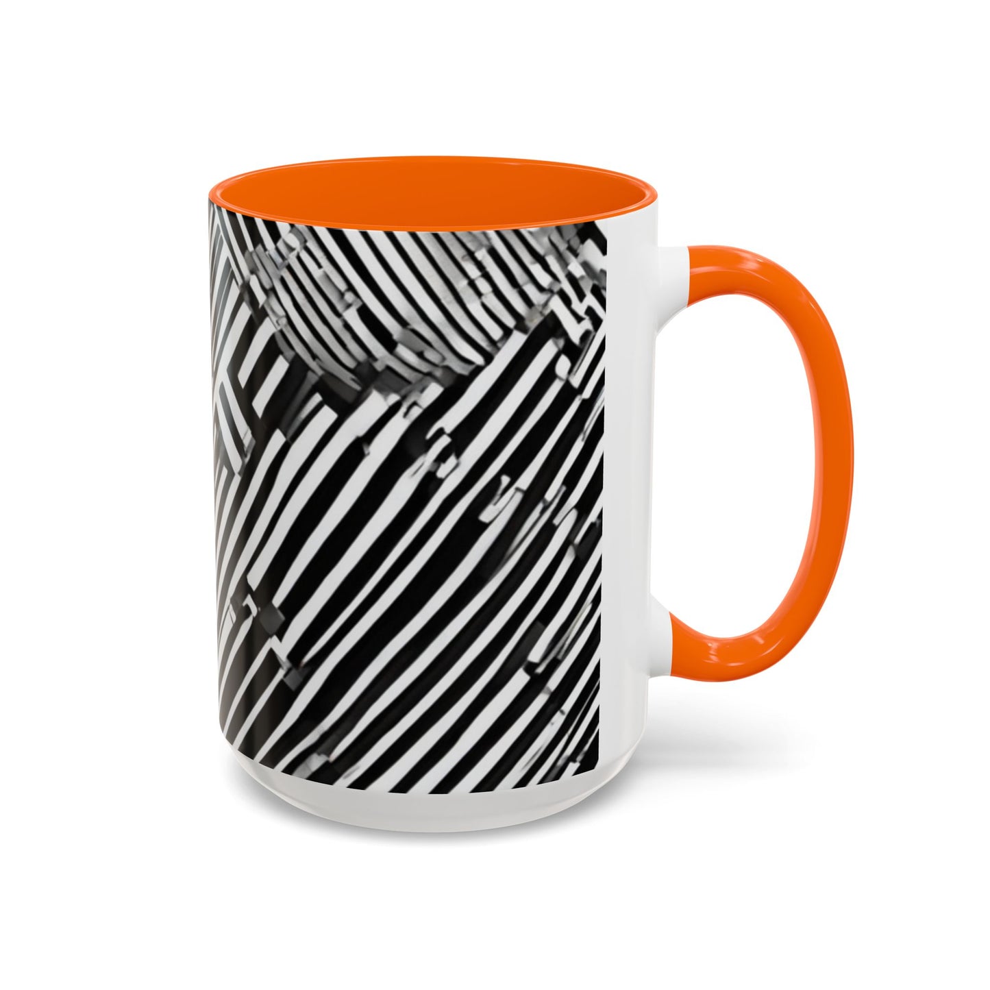 boostlete-mile-by-mile-pattern-barcode-monoline-0059 — Accent Mug 11oz/15oz