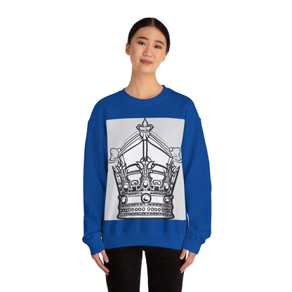 boostlete-quiet-power-icon-crown-outline-badge-0130 — Unisex Heavy Blend Crewneck Sweatshirt (Gildan)
