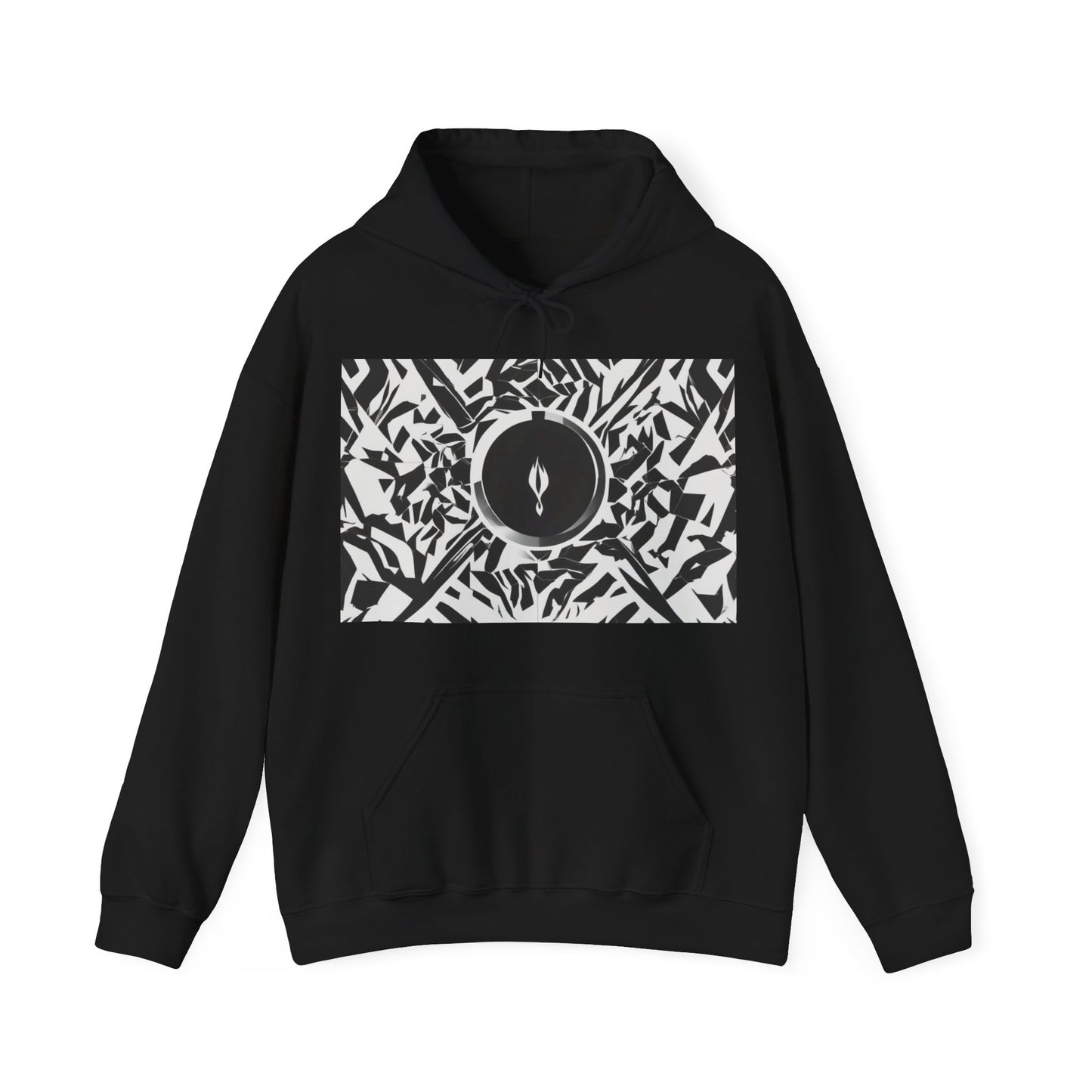 boostlete-am-crew-icon-flame-matte-geometric-0286 — Unisex Heavy Blend Hooded Sweatshirt (Gildan)