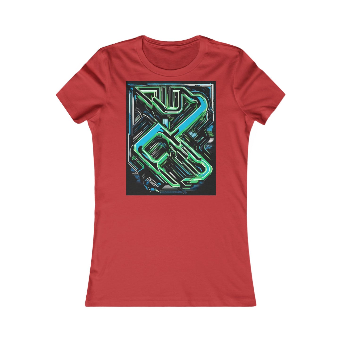 boostlete-boost-mode-type-constancia-gana-diagonal-badge-0185 — Women's Favorite Tee (B+C 6004)