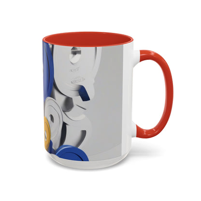 boostlete-field-day-icon-barbell-offset-geometric-0150 — Accent Mug 11oz/15oz