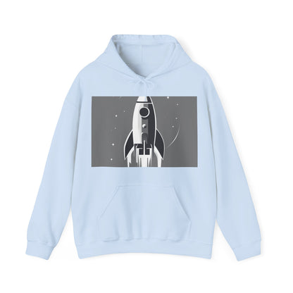 boostlete-field-day-icon-rocket-soft-monoline-1718 — Unisex Heavy Blend Hoodie (G18500)