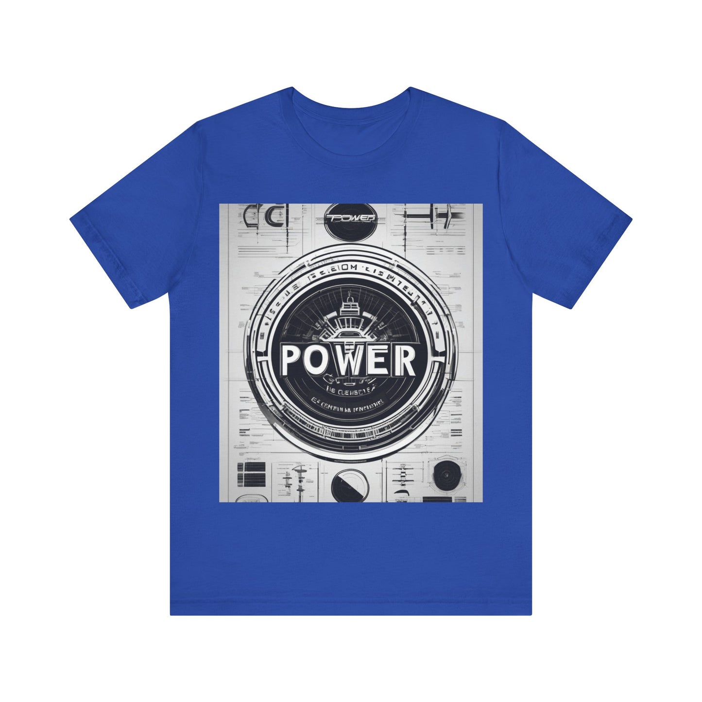 boostlete-boost-mode-type-power-in-quiet-badge-blueprint-0245 — Unisex Jersey Short Sleeve (B+C 3001)