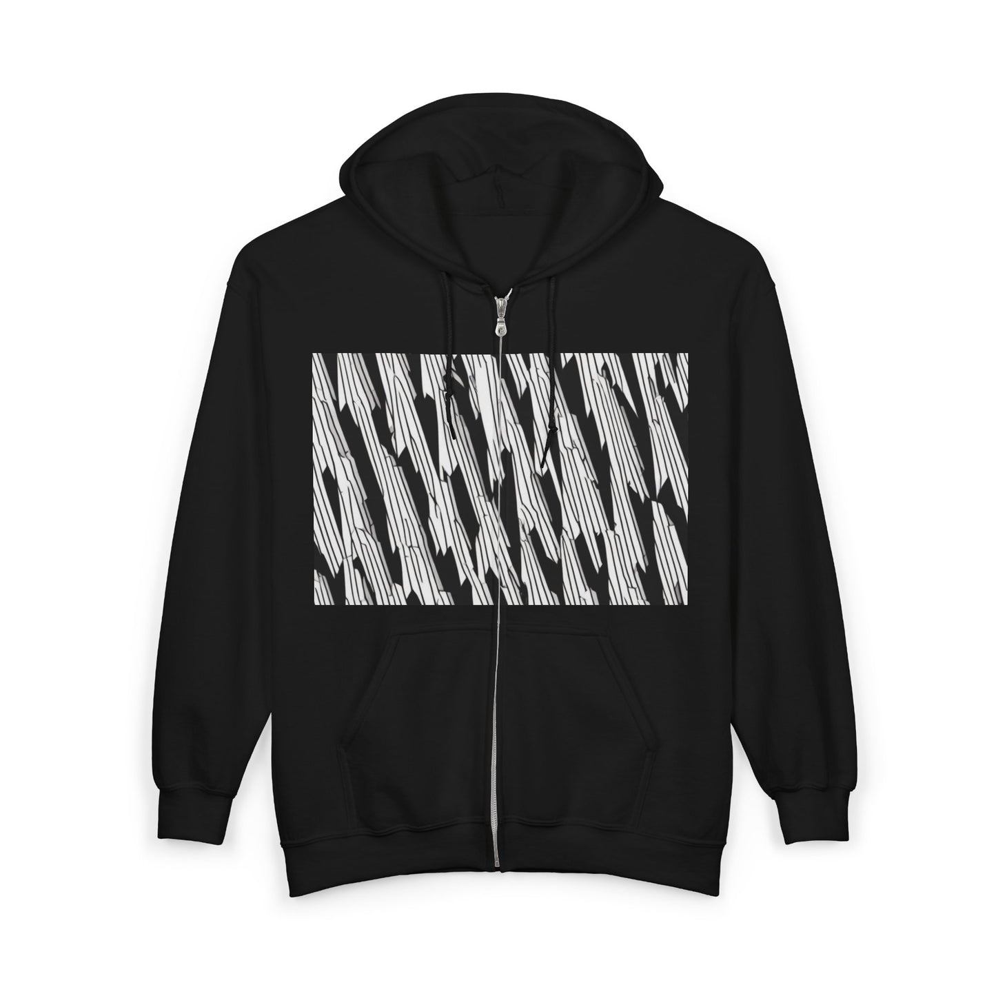 boostlete-iron-intent-pattern-micro-isometric-0199 — Unisex Heavy Blend Full-Zip Hooded Sweatshirt