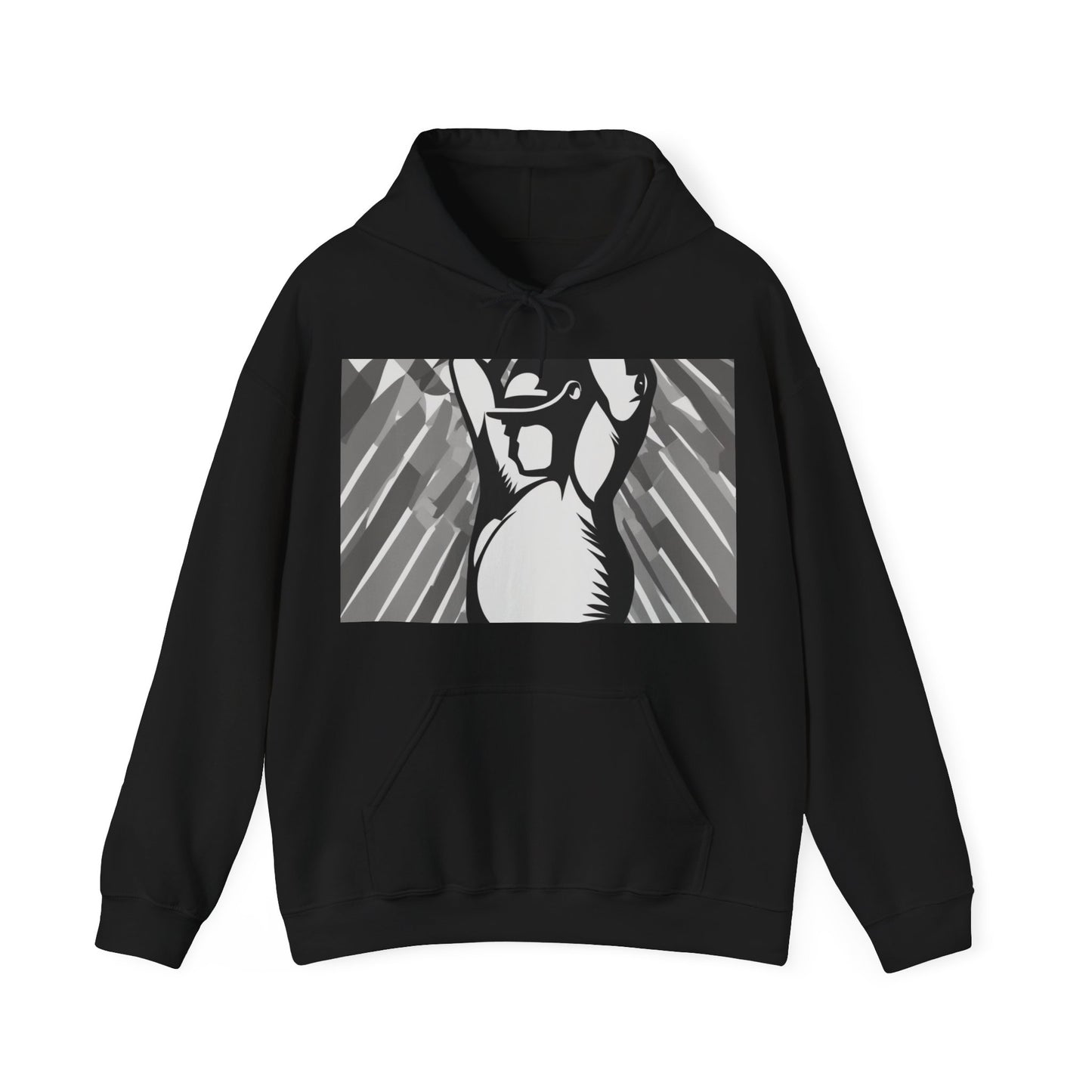 boostlete-iron-intent-scene-kettlebell-grainy-modern-0276 — Unisex Heavy Blend Hooded Sweatshirt (Gildan)