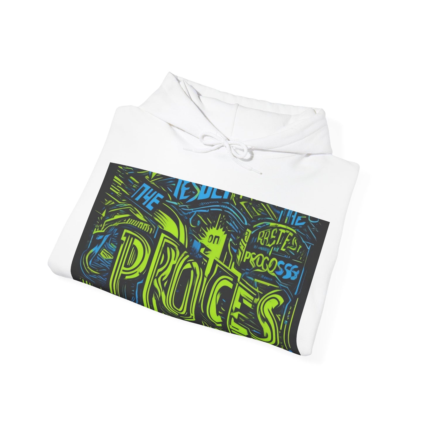 boostlete-rise-grind-type-respect-the-process-big-monoline-0265 — Unisex Heavy Blend Hooded Sweatshirt (Gildan)